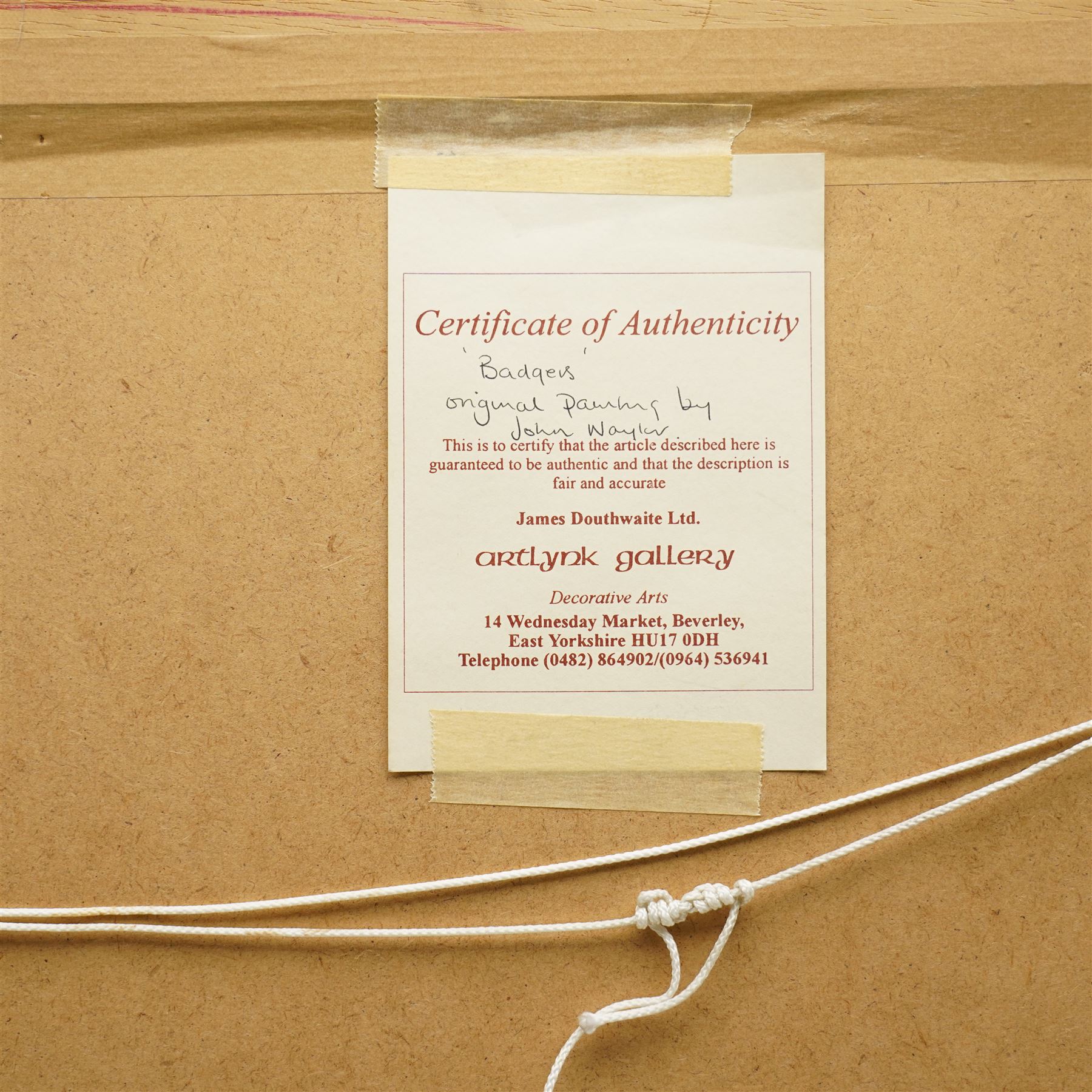 John Naylor (British 1960-): Two Badgers, pastel signed, authenticity label verso 20cm x 29cm