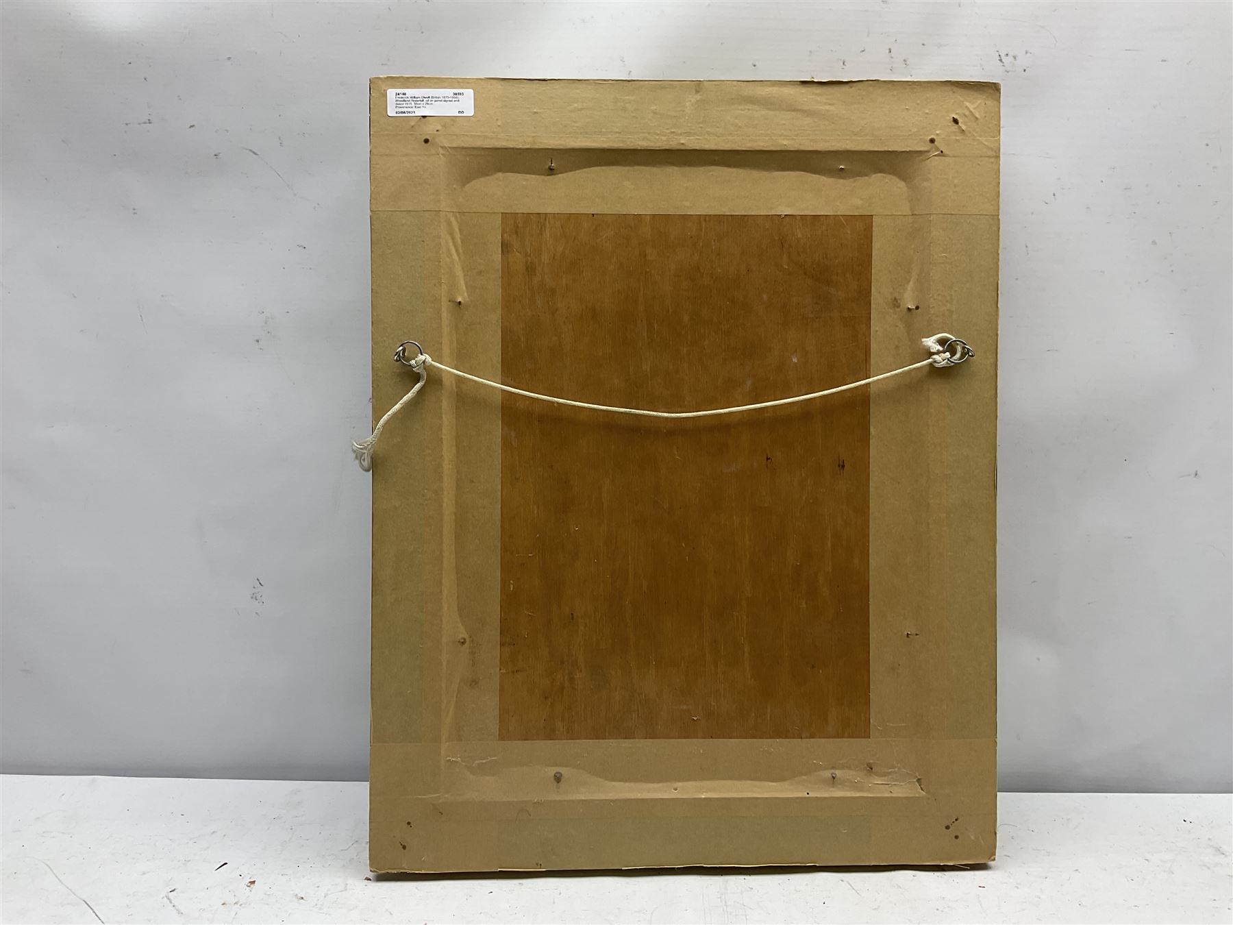 Frederick William Elwell (British 1870-1958): Woodland Waterfall, oil on panel signed and dated 1915, 39cm x 29cm
Provenance: East Yorkshire private collection

