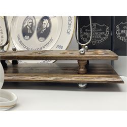 Collectables relating to the Methodist Church, including plates, goblet and mugs commemorating the 250th anniversary of the church, together with two wooden communion cup holders, etc
