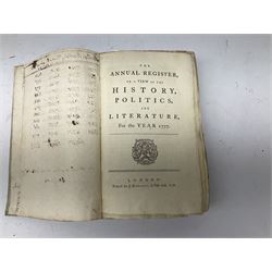 Annual Register or A View of the History, Politics and Literature for the year 1777, with an account of Several Gigantic Statues found in Easter Island in the South Seas by Captain Cook, pub London 1vol