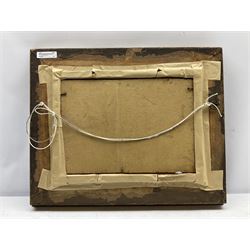 William Fleming Vallance RSA (Scottish 1827-1904): Rowing Boat by the Quayside, oil on board signed 24cm x 34cm