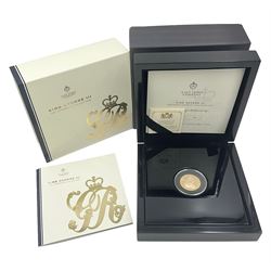 Queen Elizabeth II St Helena 2020 'King George III' gold proof double sovereign coin, cased with certificate