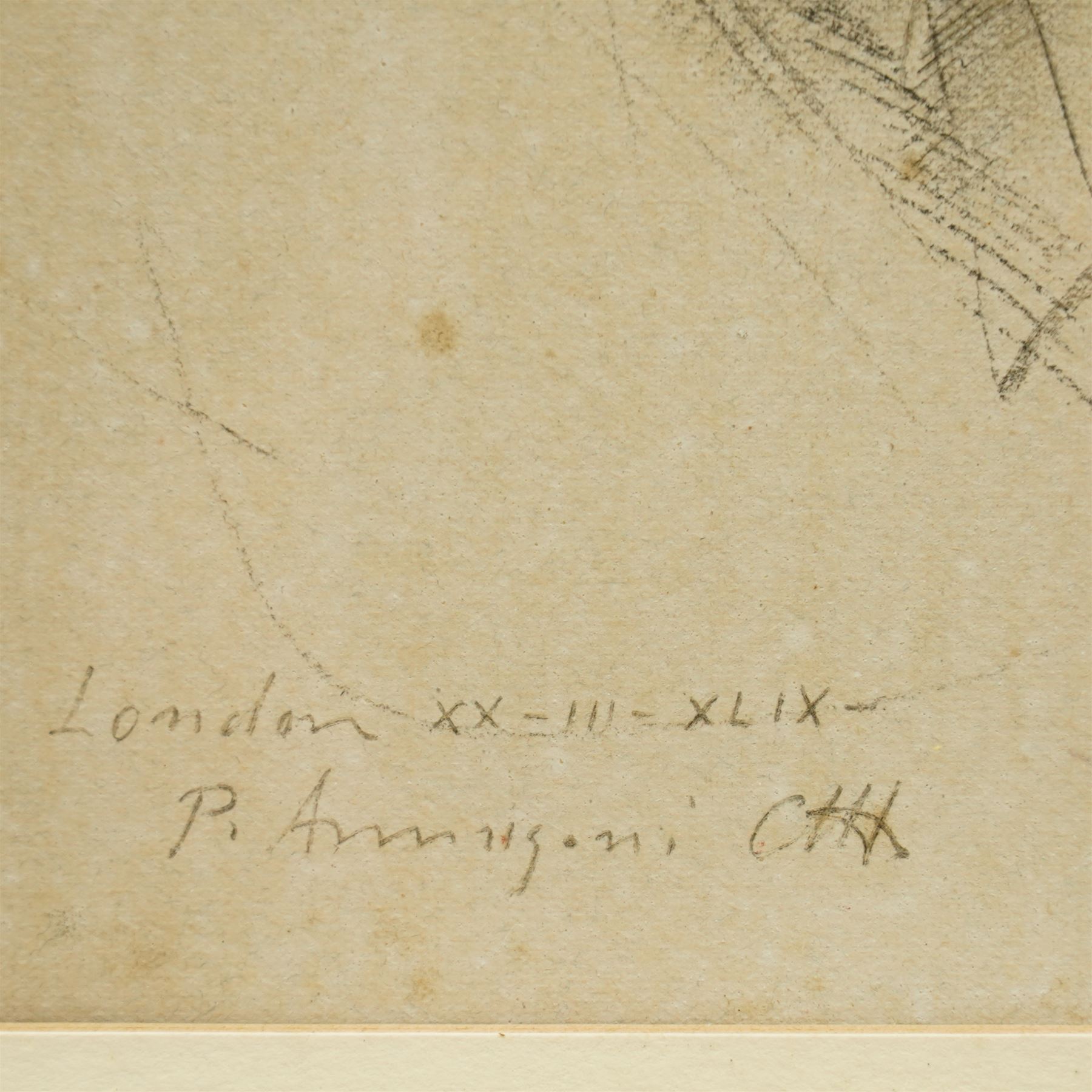 Pietro Annigoni OMRI (Italian 1910-1988): Portrait of a Veiled Lady, pencil drawing signed inscribed and dated 'XLIX' 20cm x 15cm