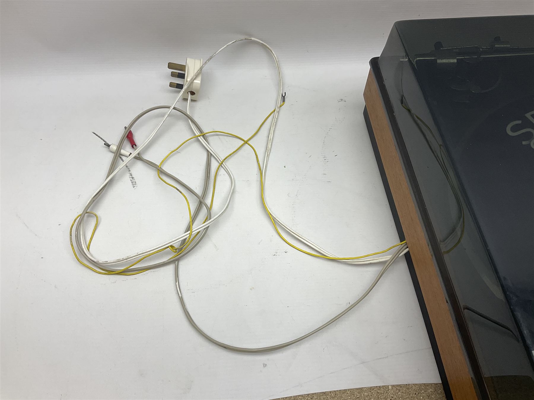 Goldring Lenco GL 75 Stereo Transcription turntable, in a teak case, H15cm, W54cm 