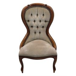 Victorian design beech framed nursing chair