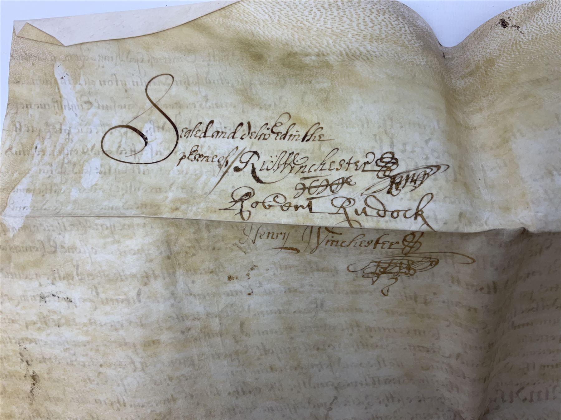 Three 17th/18th century manuscript deeds on vellum relating to properties in Bowling Alley Lane, Hull - one dated 16/12/1689 with seal 44 x 65cm; mortgage dated 20/2/1711 56 x 74cm; and assignment of mortgage dated 5/5/1727 with seal; all folded (3)