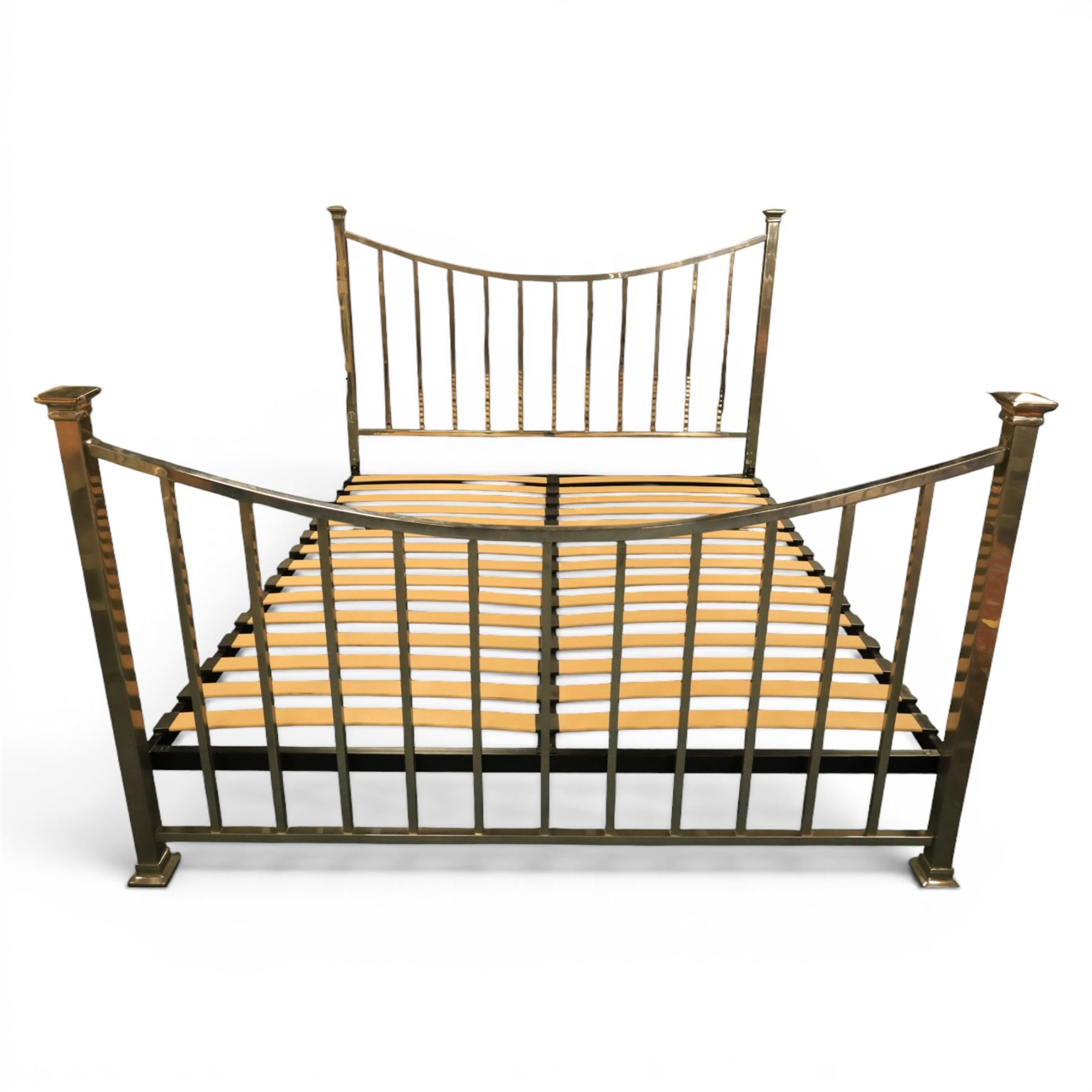 And So To Bed - 'Sage' 6ft super king bed in nickel chrome with slatted base 
