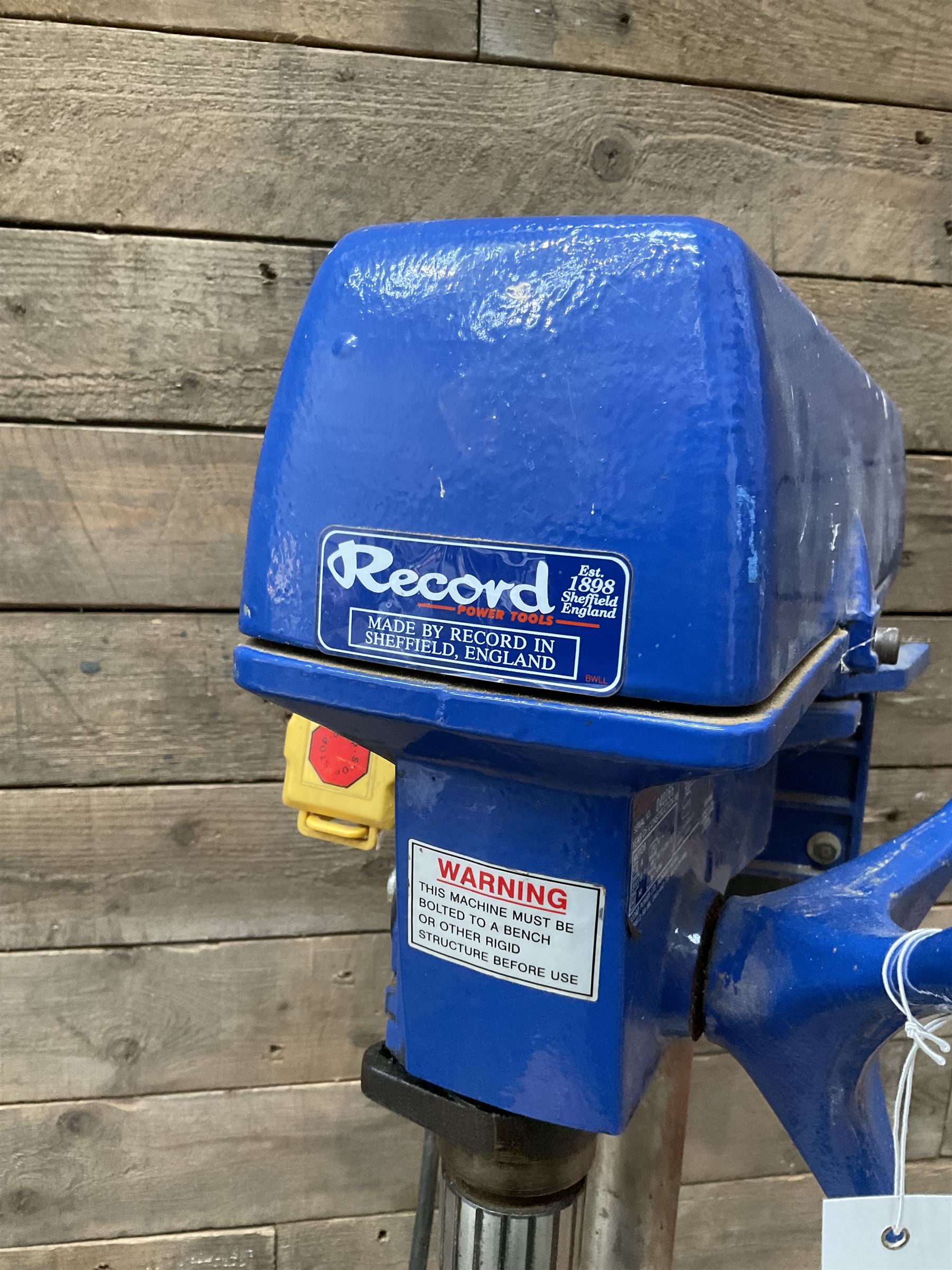 Record DMD28 1380rpm pillar drill and clamp  - THIS LOT IS TO BE COLLECTED BY APPOINTMENT FROM DUGGLEBY STORAGE, GREAT HILL, EASTFIELD, SCARBOROUGH, YO11 3TX