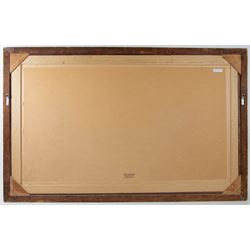 John Frederick Herring Senior (British 1795-1865): 'Fox Hunting - The Meet, The Find, The Run, The Kill',  set of four elephant folio aquatints by J. Harris, from Fores's National Sports, housed in ornate carved frames, aquatints 63cm x 114cm, overall size 88cm x 140cm (4)