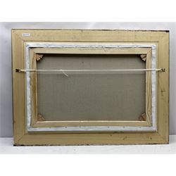 James Miller (British 1962-): J-Class Yachts 'Lionheart' & 'Velsheda' heading for the turning mark, oil on canvas signed, titled verso 59cm x 88cm