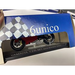 Fifty-one die-cast models of motorcycles by Maisto, Protar Italeri, Welly etc; many in perspex display boxes, some in window boxes and some unboxed