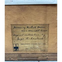 Joseph Kirkpatrick (British 1872-1930): 'Horses Harrowing the South Downs near Arundel Sussex', watercolour signed, titled verso 17.5cm x 25cm