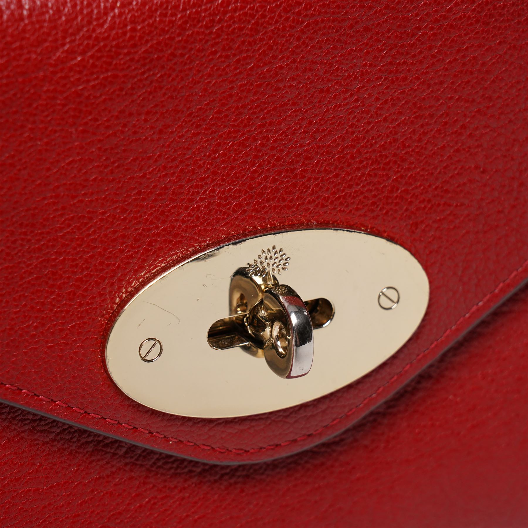 Mulberry - Envelope Long Wallet or Purse, in red glossy goat leather, with envelope-style flap and signature gold-tone Postman’s Lock fastening, the interior fitted with compartments and card slots, W20cm H11cm