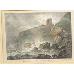  'Scarborough' and 'Scarborough Castle from the North', three 19th century engravings after Francis Nicholson, printed by W. Day and C Hullmandel max 27cm x 38cm (3)  