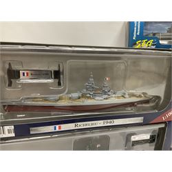 Corgi - five die-cast models of WW2 aircraft; and five models of warships; all boxed (10)