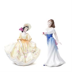 Two Coalport Ladies of Fashion figures 'Linda' and 'Maureen', together with four Royal Doulton figures including 'Fragrance', 'Sunday Best', 'For You' and Figure of the Year 'Mary' (6)