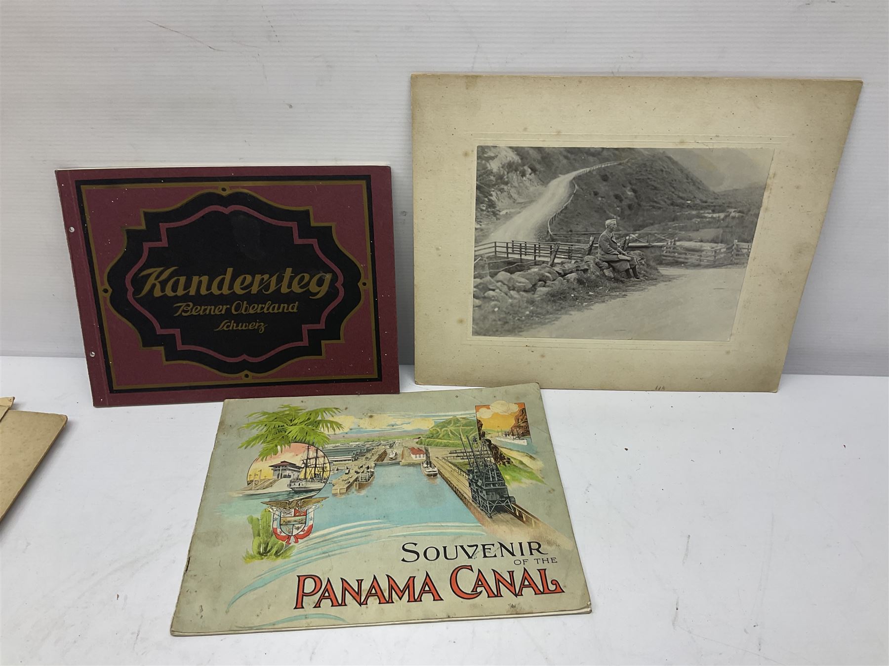 Two albums of cigarette cards, including Carreras Alice in Wonderland examples, together with vintage greetings cards, postcards, theatre stills, etc