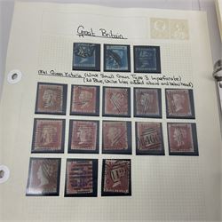 Great British Queen Victoria and later stamps, including imperf penny reds, perf penny reds, half penny 'bantams', small number of stamps on pieces or covers, one penny lilacs with block and pairs, 1883-84 two shillings sixpence, five shillings and ten shillings, various King Edward VII issues,  King George V seahorses etc