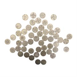 Approximately 570 grams of Great British pre-1947 silver one florin or two shilling coins
