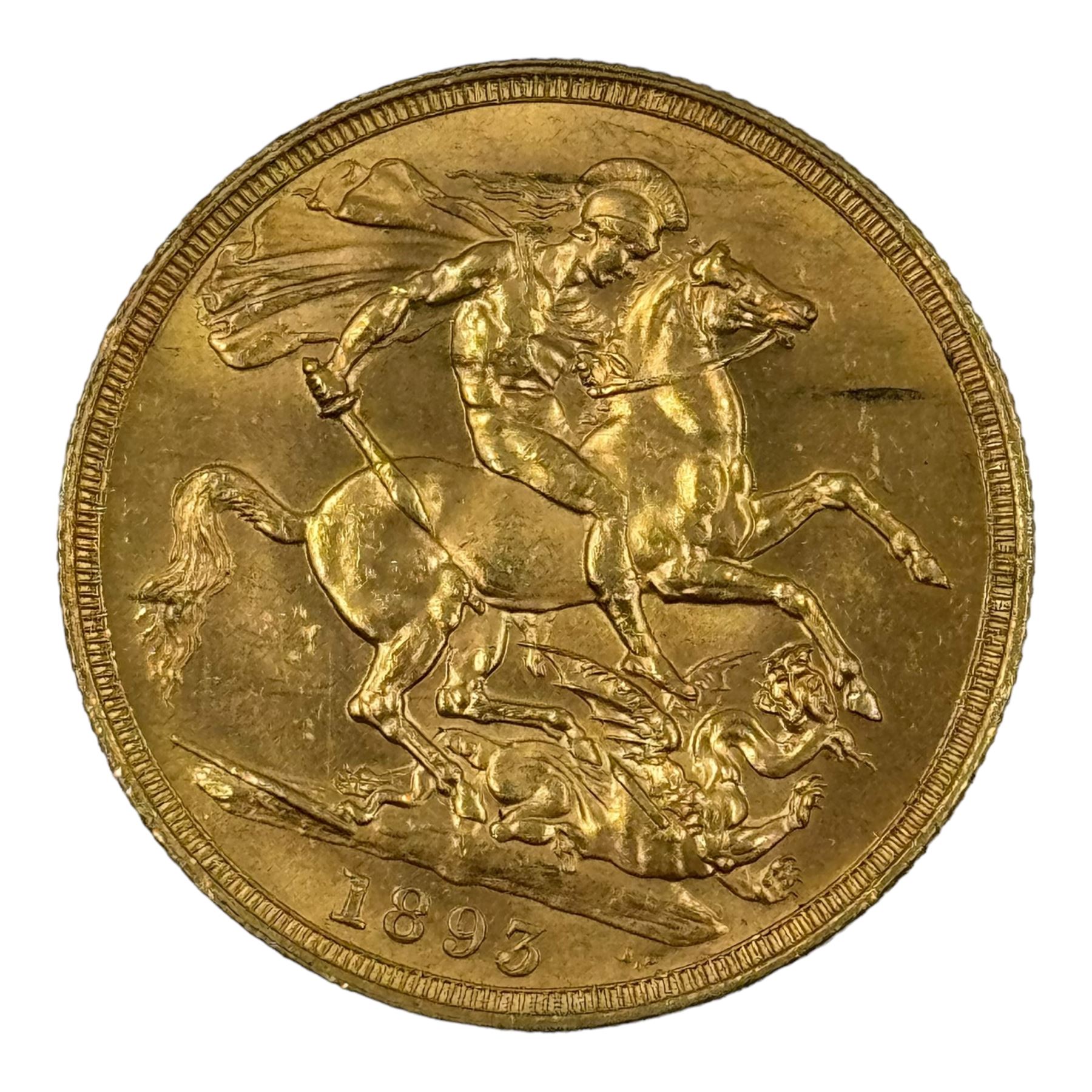 Queen Victoria 1893 gold double sovereign coin
