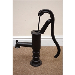 Victorian style cast iron water pump, H48cm