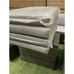 Rattan garden sofa set, with spare cushions  - THIS LOT IS TO BE COLLECTED BY APPOINTMENT FROM DUGGLEBY STORAGE, GREAT HILL, EASTFIELD, SCARBOROUGH, YO11 3TX