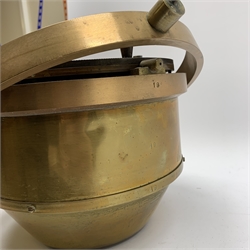 Einar Weilbach & Co Copenhagen Denmark ship's brass cased compass with gimbal mount, no. A231, serial no. 23673, D29cm