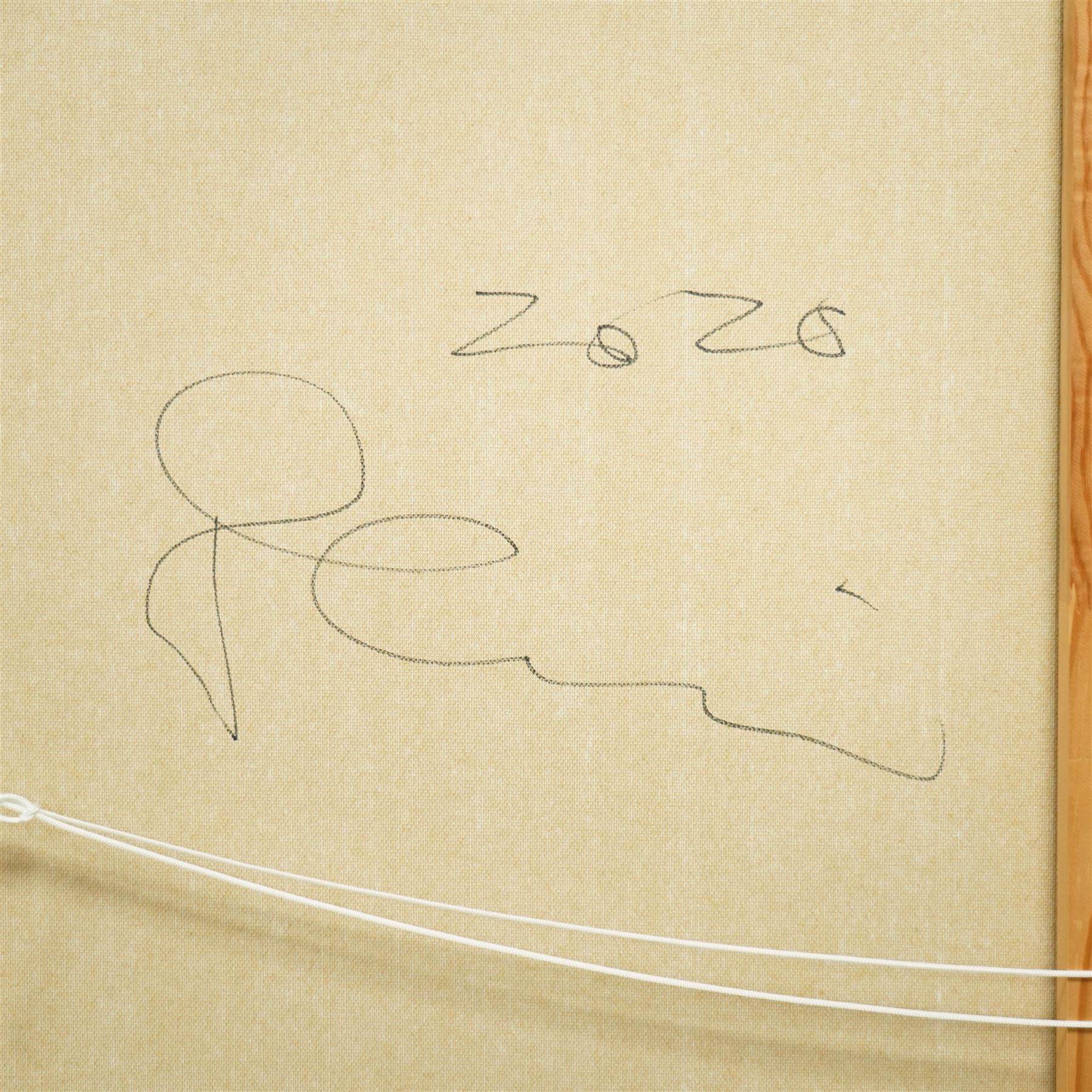 Contemporary and Street Art School (21st Century): Abstract Portraits, pair mixed medias on canvas overpainted with graffiti 140cm x 140cm