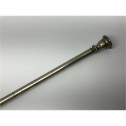 19th century telescopic hunting horn, the bell engraved 'The Beaufort', with makers mark Kohler & Son, makers, 61 Victoria Street, Westminster (from Covent garden) London, in a leather sheath, horn full extended L91cm 