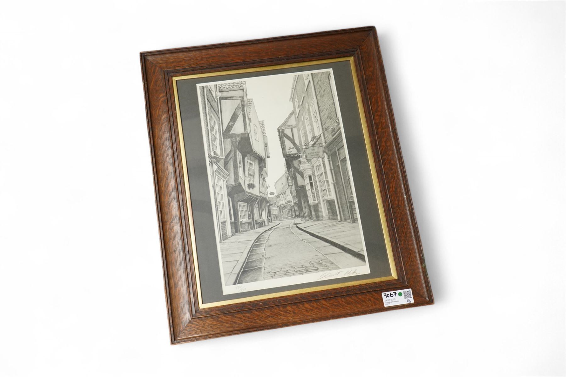 Collection of framed artworks (4), including Richard Redfern (British  1873-1913): Grazing stags in a mountainous landscape, watercolour 