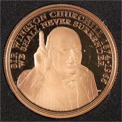 Queen Elizabeth II Gibraltar 2020 'The Greatest Briton' gold proof double sovereign coin, issued by The London Mint Office, cased with certificate