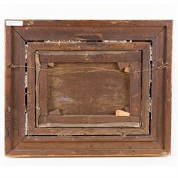 Robert Jobling (Staithes Group 1841-1923): Staithes Fishergirl Looking Out to Sea, oil on canvas signed 25cm x 35cm