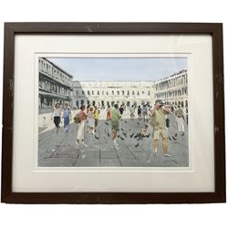 Ken Hayes (British 1962-): Venice, pair watercolours signed 27cm x 37cm (2)