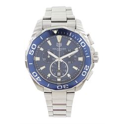 Tag Heuer Aquaracer gentleman's stainless steel quartz chronograph wristwatch, Ref. CAY111...
