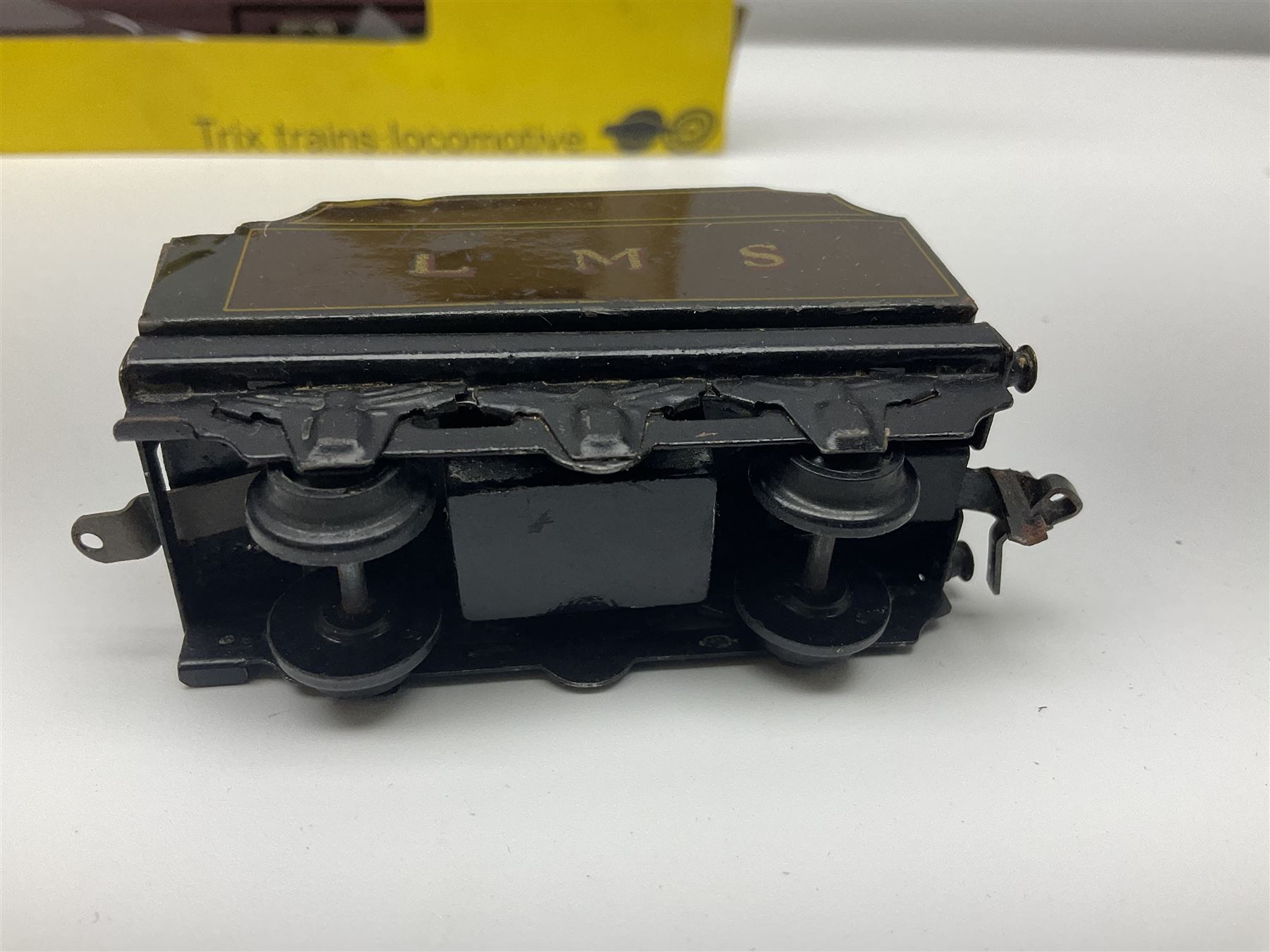 Trix Twin Railways - Warship Type 4 Diesel Hydraulic B-B locomotive 'Vanguard' No.D801; another similar incomplete locomotive; both boxed; and an LMS 4-wheel tender (3)