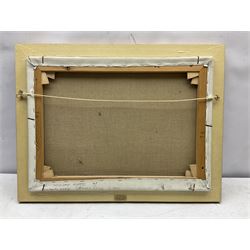 Henry McLaughlin (Australian 1937-): 'Road to Kilkenny in County Antrim', oil on canvas signed, titled verso 39cm x 54cm