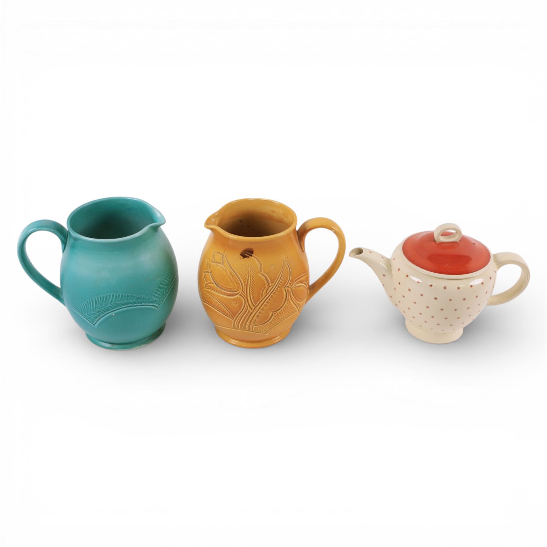 Collection of Susie Cooper ceramics, including jugs, vases and a teapot 