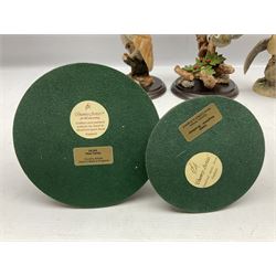 Quantity of Country Artists figures, comprising Woodland Visitors G800, Otter Family CA 552, Barn Owl CA 431, Wren CA 81, Mouse and Acorn CA784, Kingfisher - Broadway CA422, Early Days - Barn Owlets CA 720, together with two Border Fine Arts figures comprising Woodcock by James Harvey, 1985 and First Outing, Many with original boxes (9)