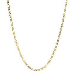 18ct gold Figaro link necklace, stamped 750