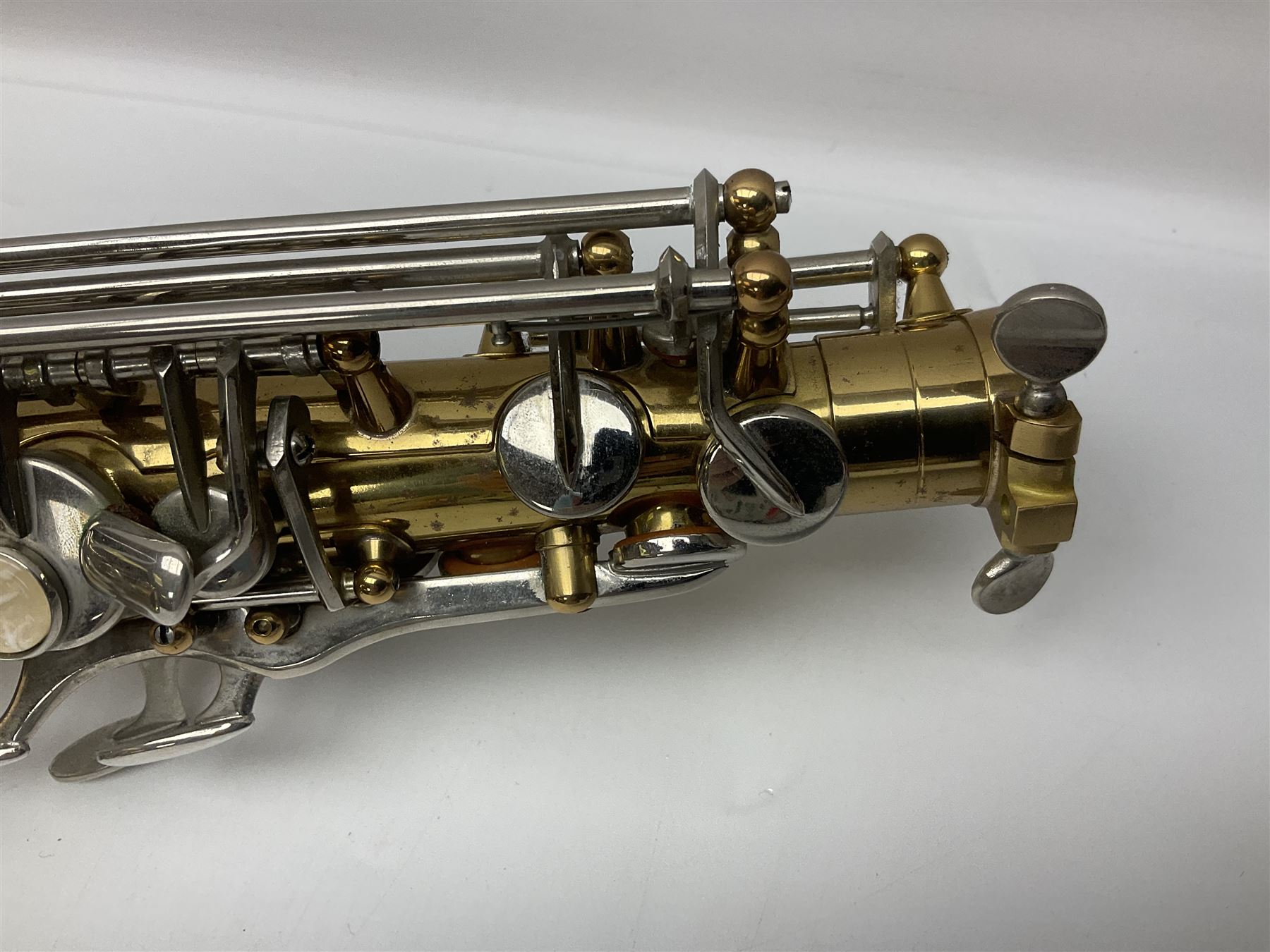 St Louis Alto saxophone, serial no.82437 in John Packer JP Blues 141 carrying case; with two-piece saxophone stand