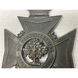 British helmet plate for 2nd Worcestershire Rifle Volunteers