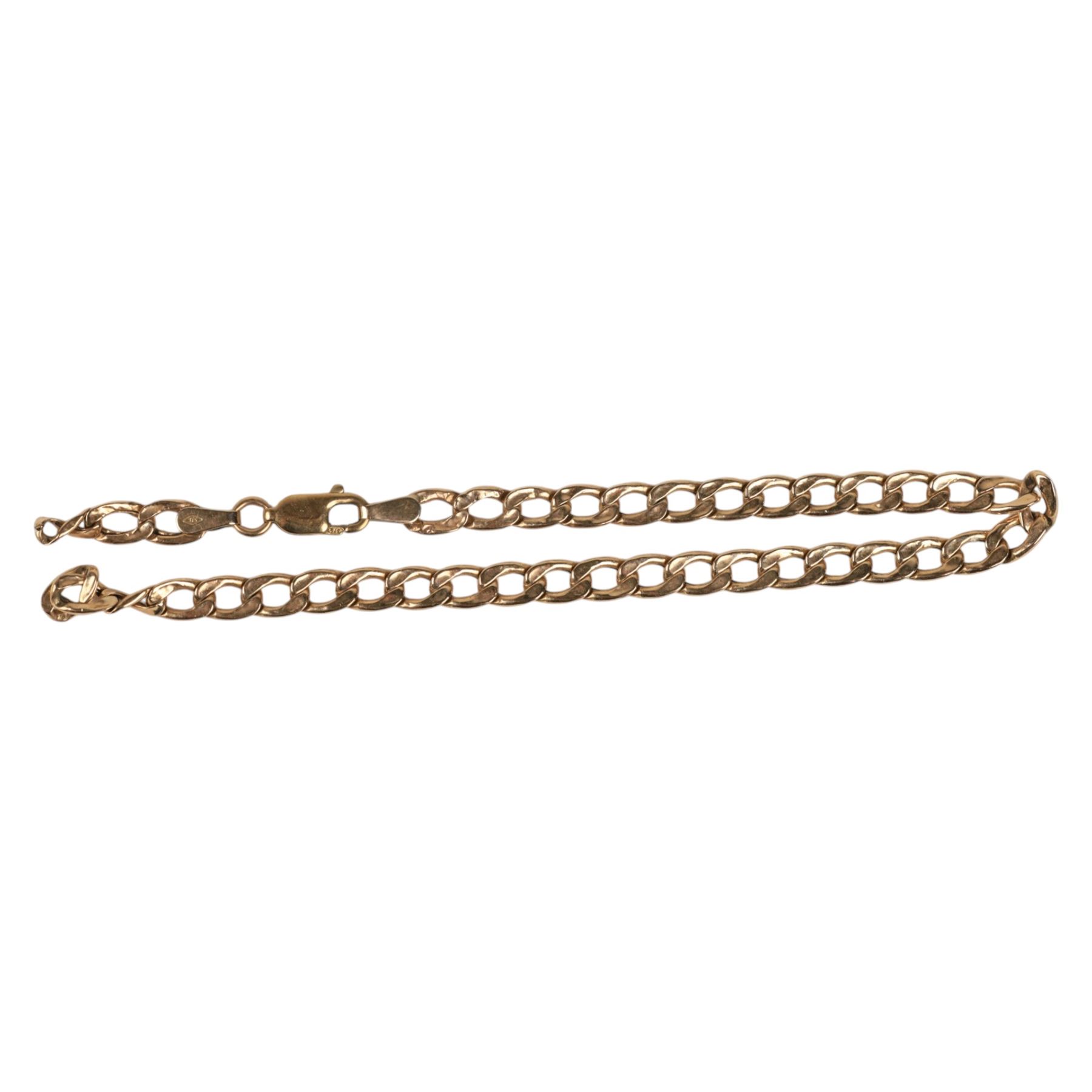Three 9ct gold bracelets