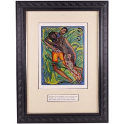 Edward Harris Wolfe (South African 1897-1982): 'Song of Songs', set of twelve limited edition lithographs on silvered paper each signed and numbered 228/250 in pencil, 36cm x 26cm, in matching frames (12)