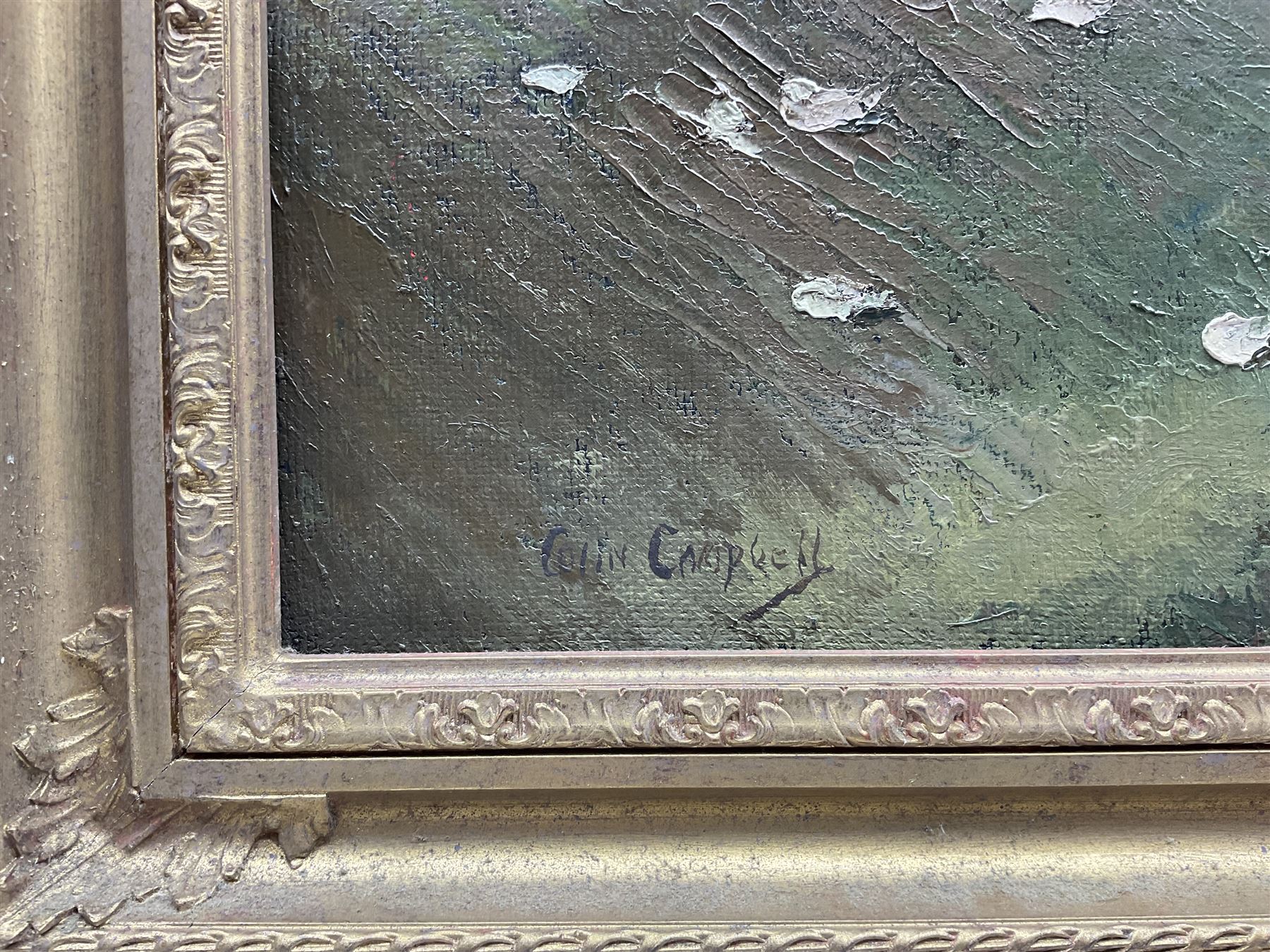 Colin Cairns Clinton Campbell (Scottish 1894-1970): 'Spring Flowers', oil on board signed, titled on gallery label verso 49cm x 59cm