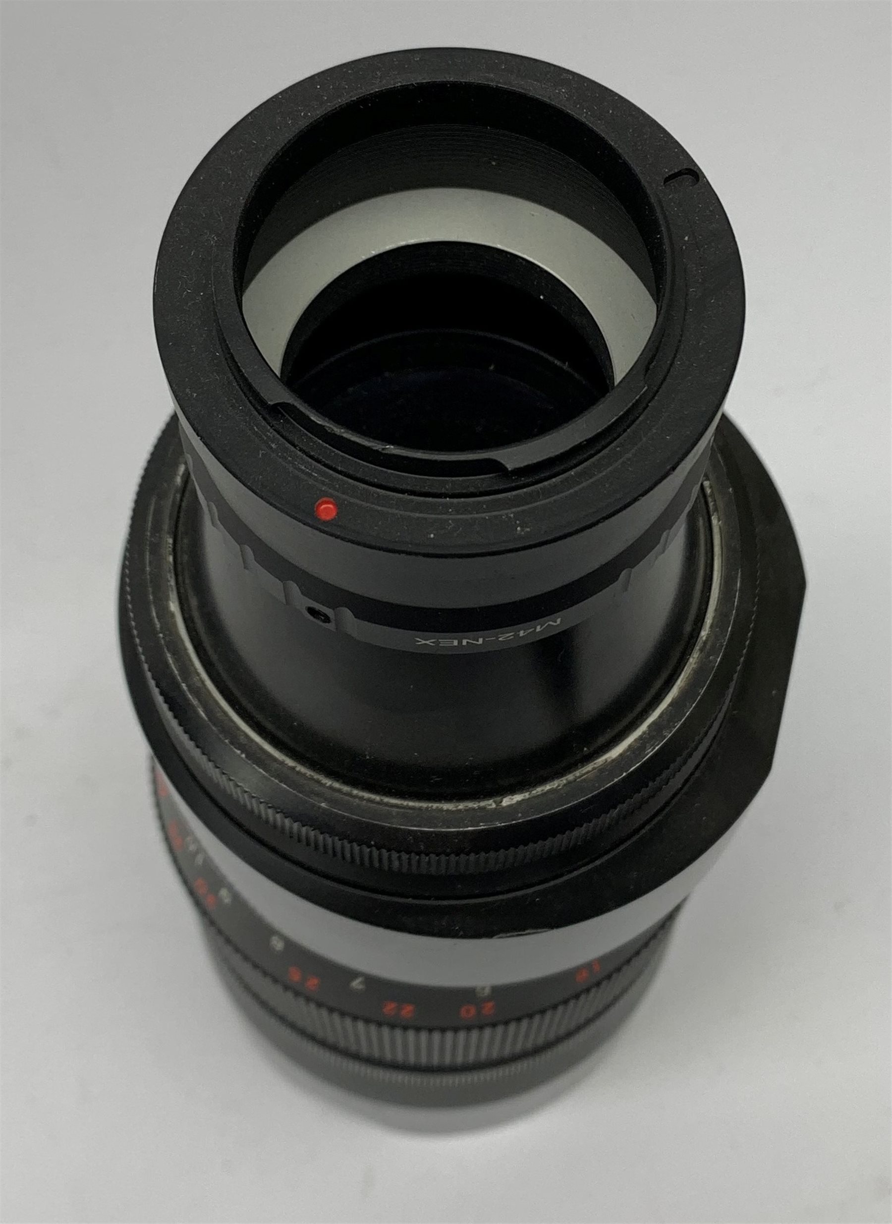 Pentacon Six 300mm f4.0 telephoto lens No.8602124 fitted with adapter to M42 with interchangeable adapter form M42 to Sony Alpha Nex