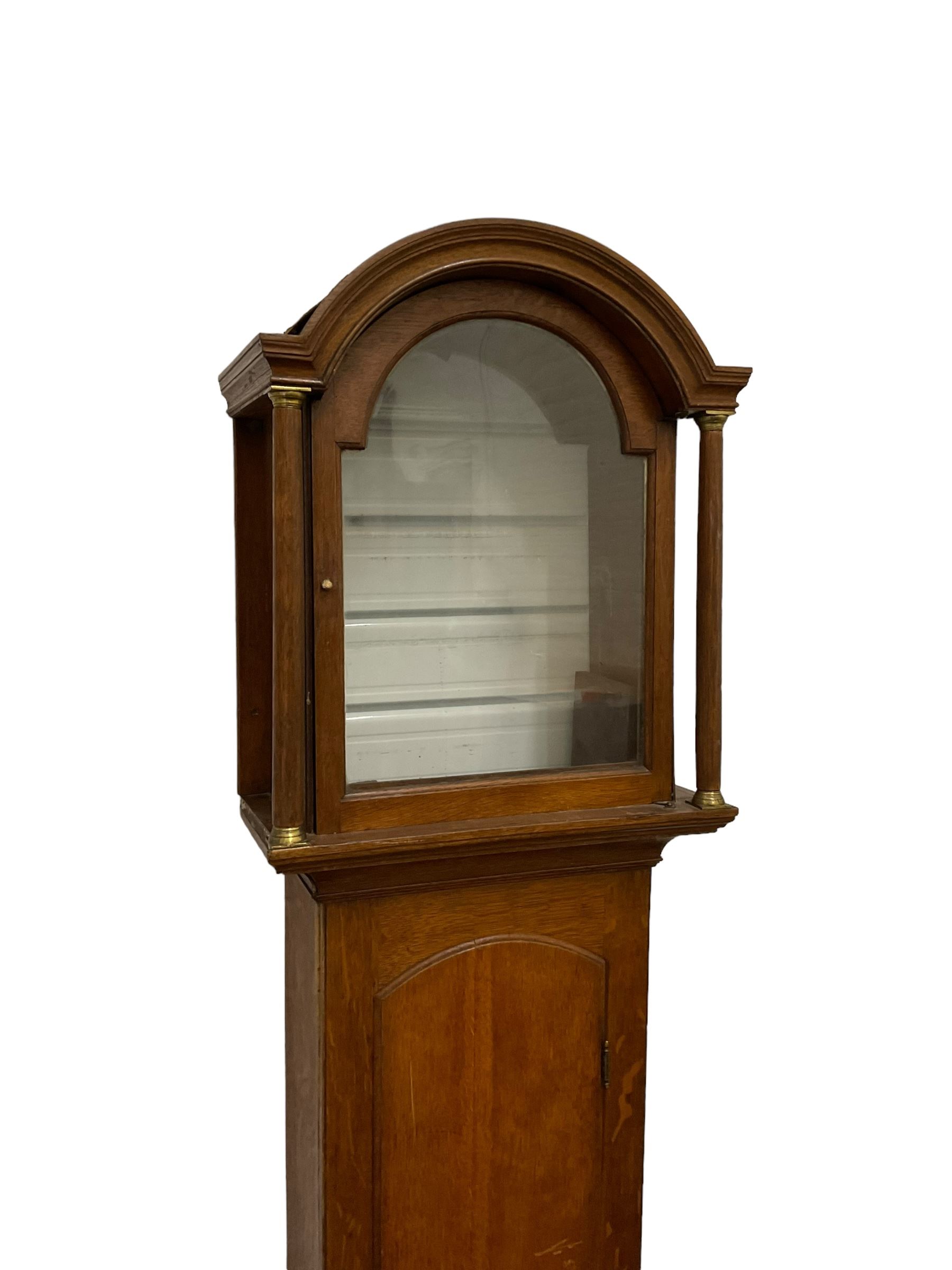 Empty 19th century oak longcase