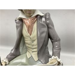 Lladro figure, Beethoven, limited edition 246/3000, Sculpted by Salvador Furio, no 5339, with original box year issued 1985, year retired 1993, H34cm