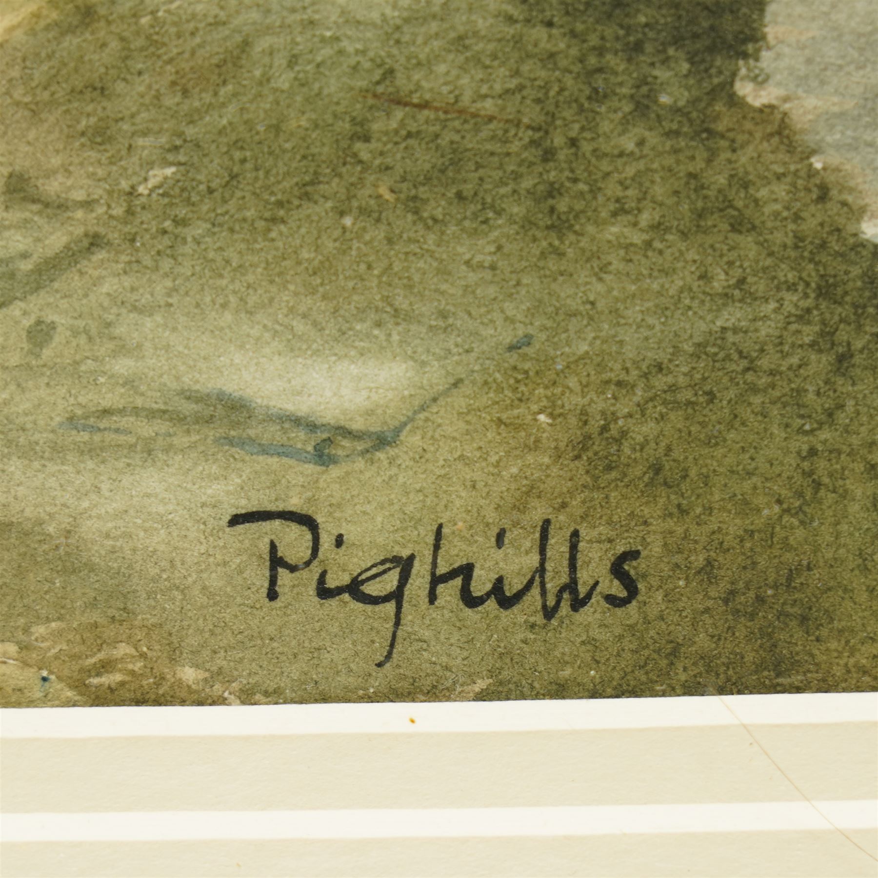 Joseph Pighills (British 1902-1984): 'West End - Haworth Moor' and 'Estuary of the Blackwater Maldon - Essex', pair watercolour signed, inscribed verso 25cm x 36cm (2)