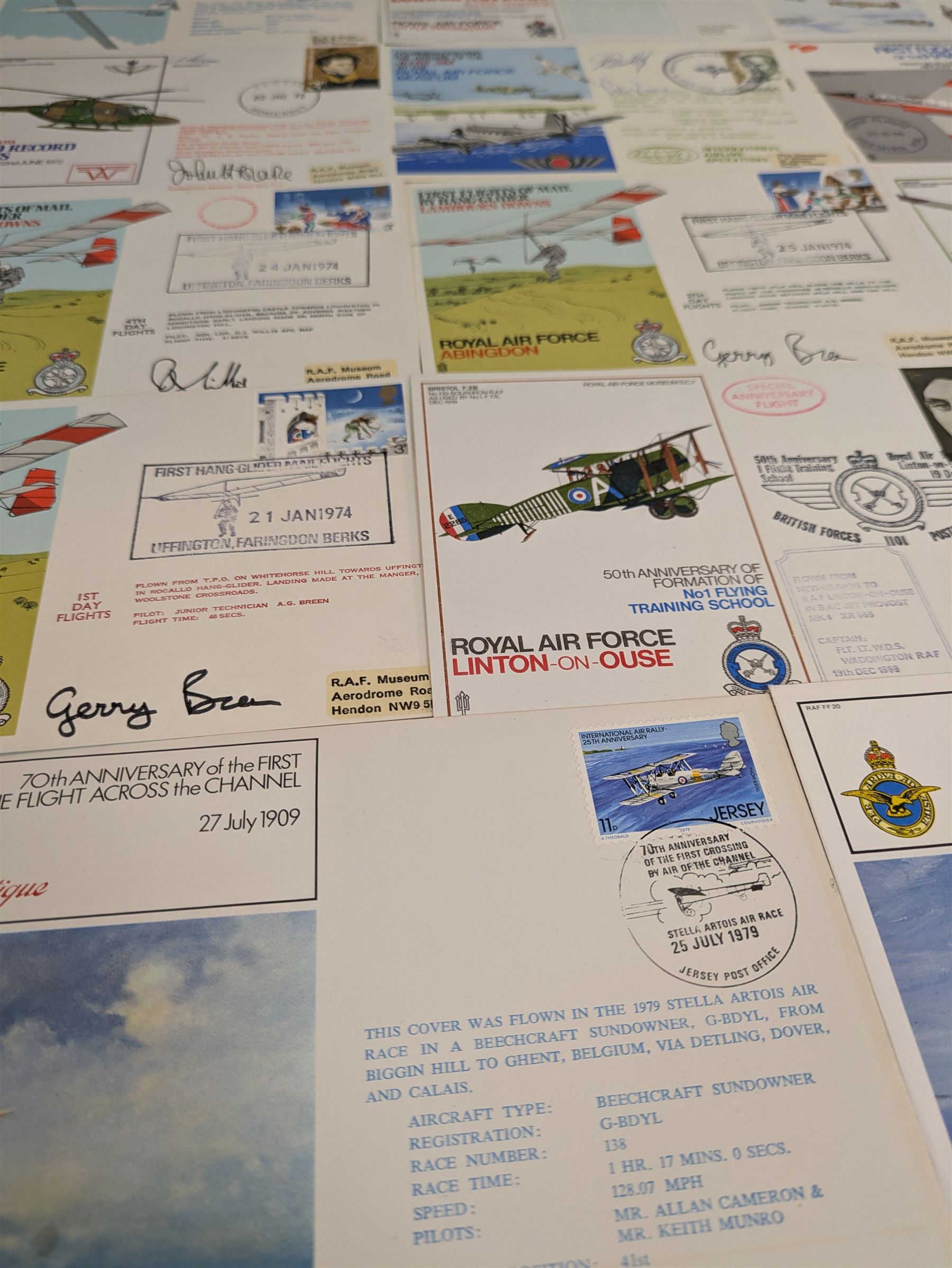Sixteen Aviation interest signed first day or first flight stamp covers