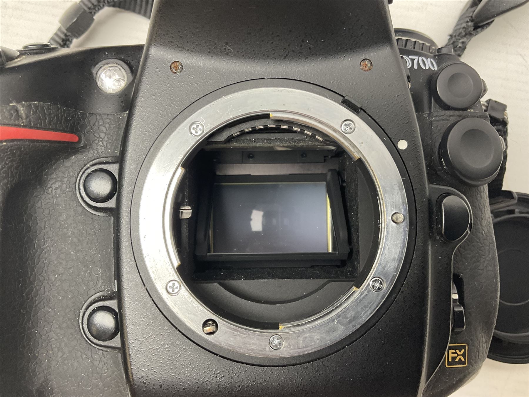 Nikon D700 camera body, serial no 2257597, with Lowepro camera bag